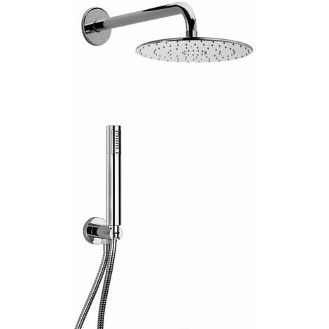 Set doccia tondo con soffione Ø25 cm e supporto a parete Paini Shower Line 53CR441P4  Cromo