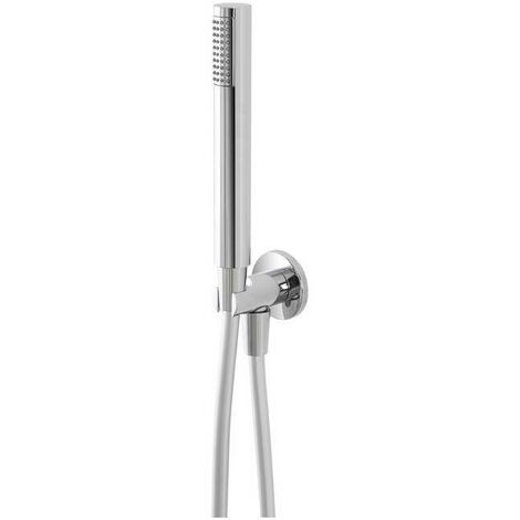 Set doccia tondo duplex con presa acqua e flessibile - serie Platinum