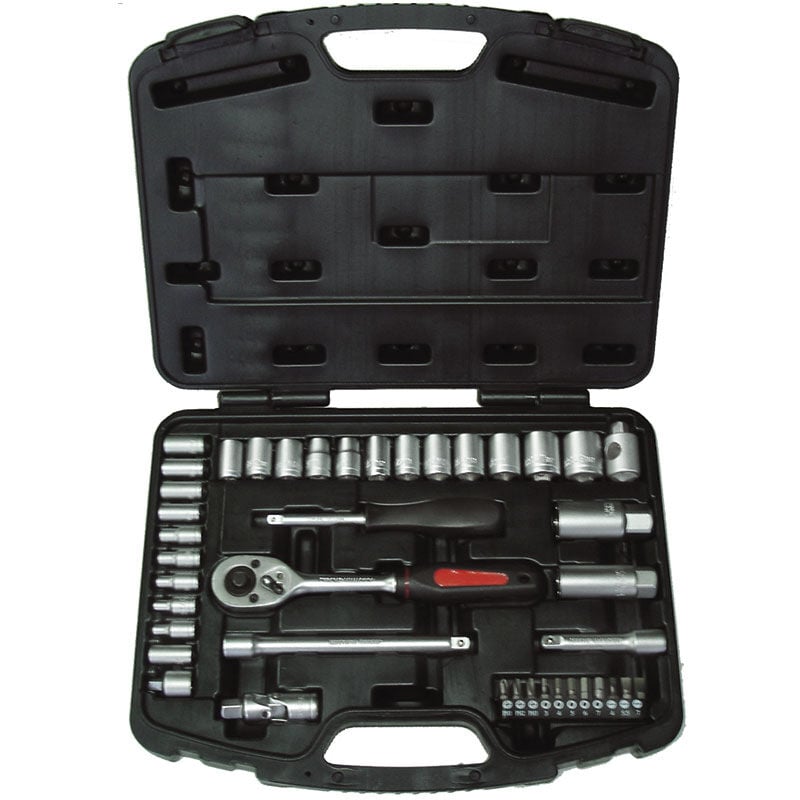 Fervi - Set douilles 1/4 et 1/2 avec cliquet 0679