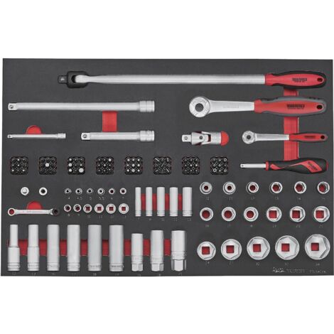 Set douilles et embouts Foam4x4 tray 1/4- 1/2 126 pièces Teng Tools TTESK126