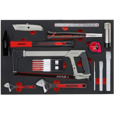 Set d'outils de base Foam4x4 tray 12dlg Teng Tools TTEPS12