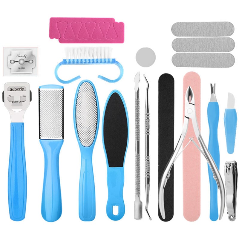 Ineasicer - Set d'outils de pédicure pour l'élimination des peaux mortes Lime pour planche à pied Grattoir pour les pieds Soins des pieds