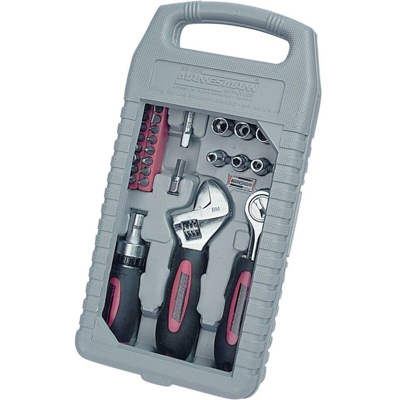 Brüder Mannesmann - M29038 Jeu d'outils pour les bricoleurs en valise 37 pièces