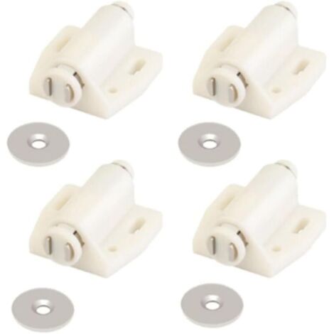 Set einfacher Magnete für Möbeltüren, Türriegel, Schranktürschließer, weiß