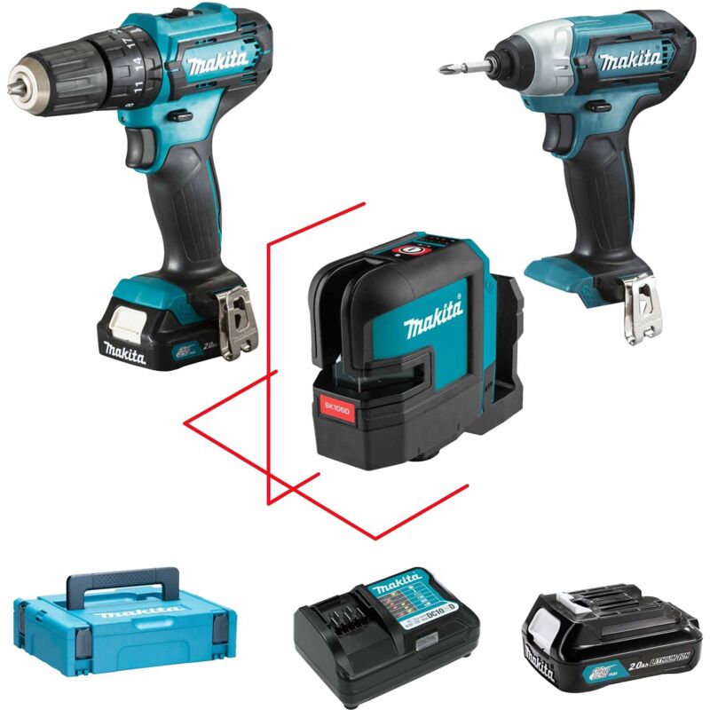 Makita - Set Elettroutensili CLX337SAX3 12V 2Ah