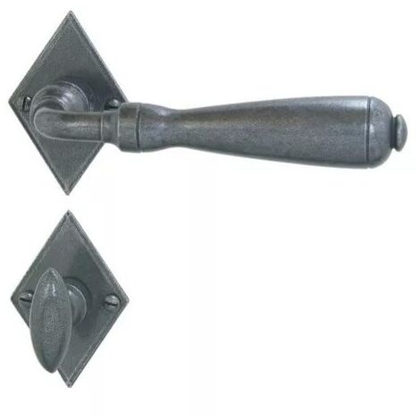 Set Entraygues BRIONNE Grauguss Stockhebelschloss auf Rosette 20125 46x69x3 - Schraube 2,5x10 - ROZ-V.6259013SP