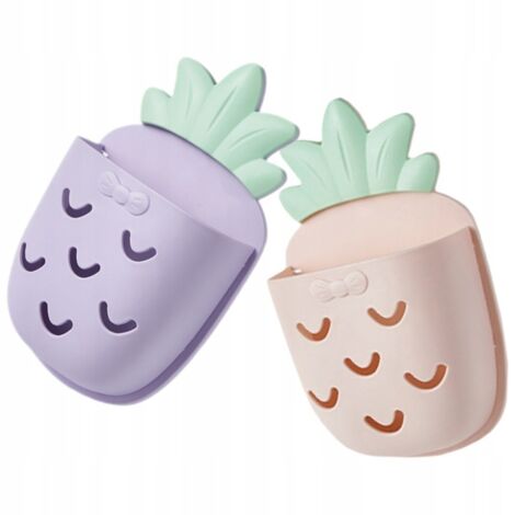 Set Étagère Murale Salle Bain Ananas Rose Mignon