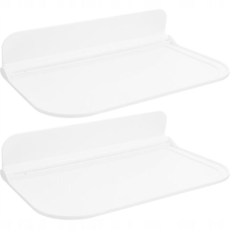 Set Étagère Murale Salle Bain Blanche Pliable