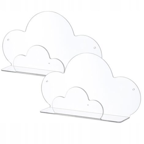 Set Étagère Salle Bain Acrylique Nuage Forme