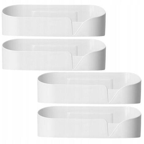 Set Étagères Suspendues Salle Bain Blanc Adhésif