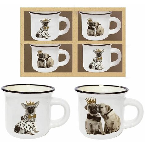 Set expresso 4 tasses - Les Chiens