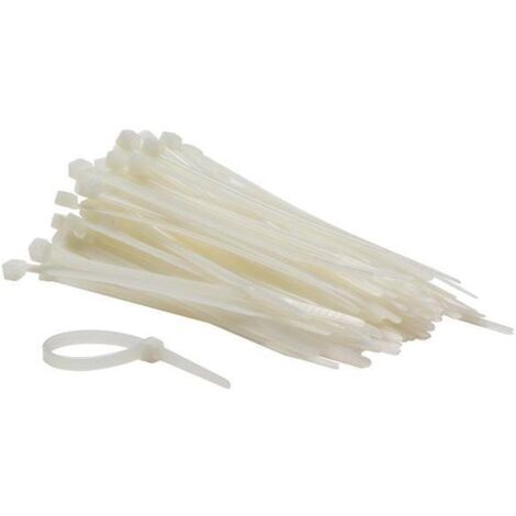 Set fascette in nylon - 46 x 120 mm - bianco 100 pz