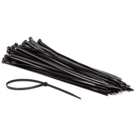 Cablepelado Fascette In Nylon 100 Pezzi - 200 X 2,5 Mm - Nere, Resistenti Ai Raggi UV Per Uso Interno/Esterno - 3