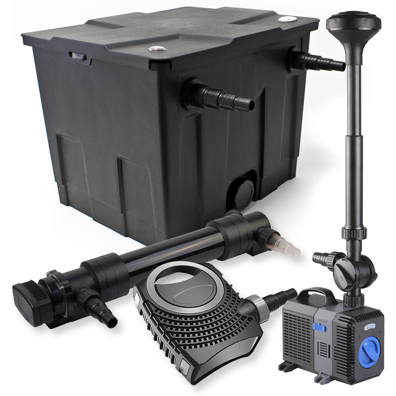 

Wiltec - Set filtro estanques 12000l 36W UVC Clarificador NEO10000 80W Bomba Fuente jardin