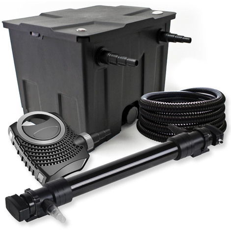 Set filtro estanques 12000l 72W UVC Clarificador NEO10000 80W Bomba Tubo jardin