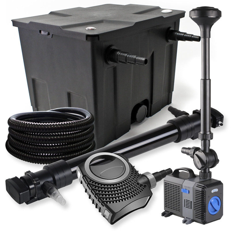 

Wiltec - Set filtro estanques 12000l 72W UVC Clarificador NEO10000 80W Bomba Tubo Fuente jardin