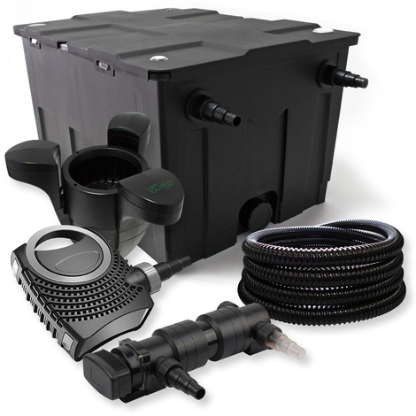 Set filtro estanques 60000l 18W UVC Clarificador NEO8000 70W Bomba Tubo Skimmer