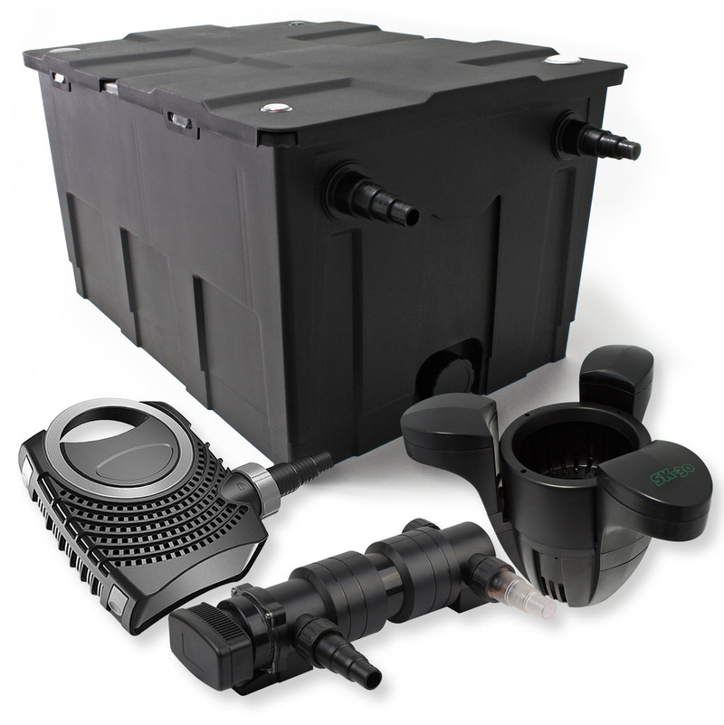 

Wiltec - Set filtro estanques 60000l 18W UVC Clarificador NEO8000 70W Bomba Skimmer