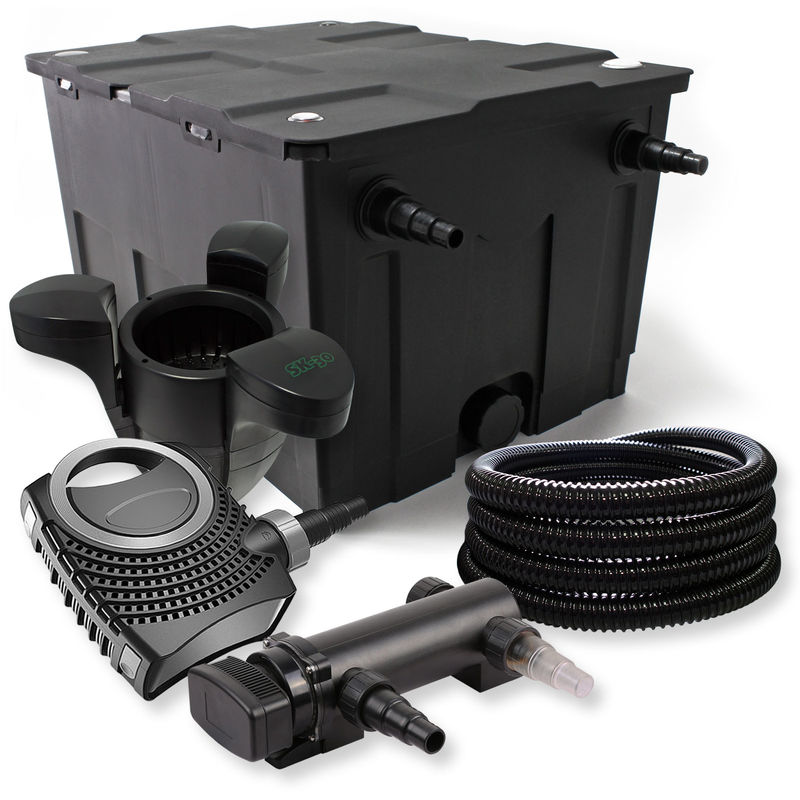 

Wiltec - Set filtro estanques 60000l 18W UVC Clarificador NEO8000 70W Pumpe Tubo Skimmer