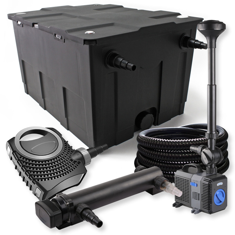 

Wiltec - Set filtro estanques 60000l 24W UVC Clarificador NEO8000 70W Bomba Tubo Fuente