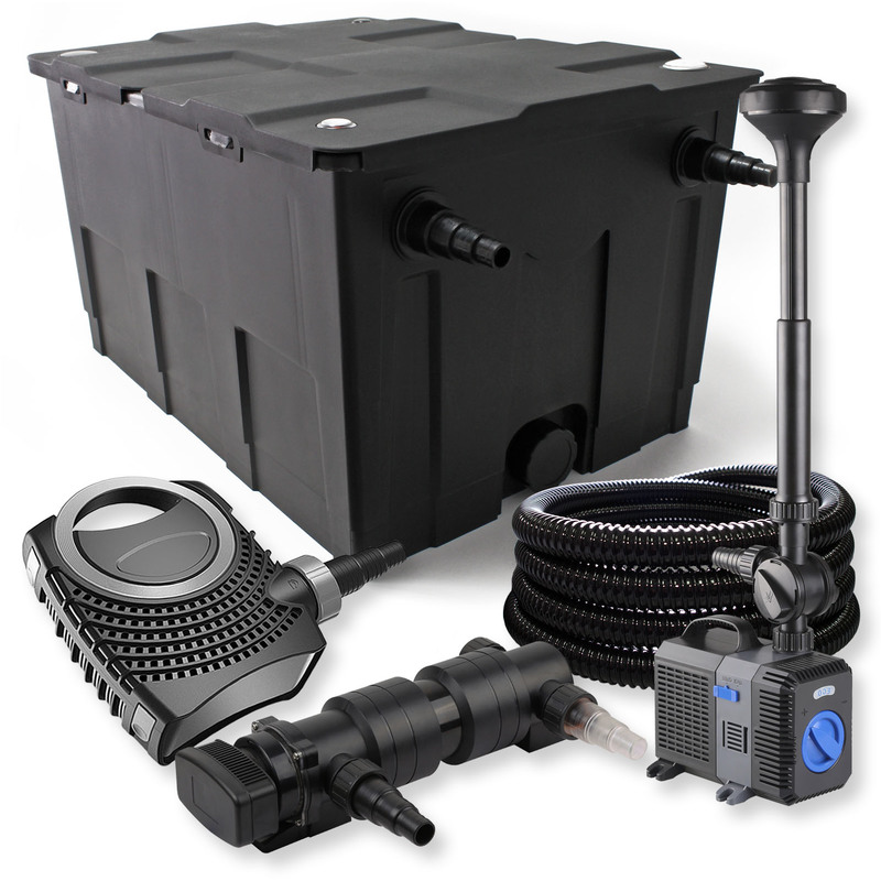

Wiltec - Set filtro estanques 60000l 24W UVC Clarificador NEO8000 70W Bomba Tubo Fuente