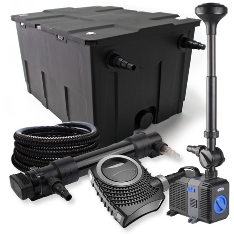 Set filtro estanques 60000l 36W UVC Clarificador NEO10000 80W Bomba Tubo Fuente