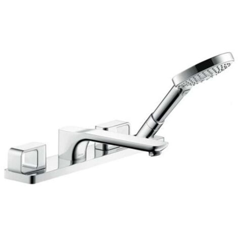 Set finitura miscelatore 4 fori per montaggio su bordo vasca cromato