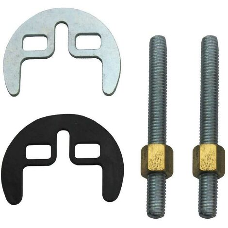 Set fissaggio rubinetti 2 fori 2 viti 2 dadi 1 flangia - idrobric