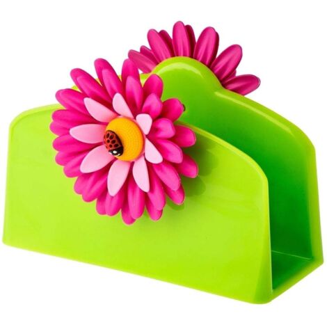 "set" – Flower Power "portatovaglioli" & Carta – servitten "con puntini colorati 