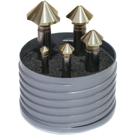 Set Foret aléseurs DIN 335C 90 Degrés EUC 6.3-25mm HSS spécial 5-tlg.Ku.-Box BECK