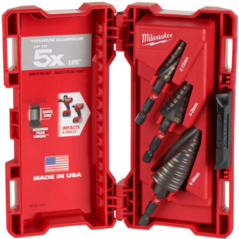 SET FRESE A GRADINO PZ.3 RED HEX - MILWAUKEE