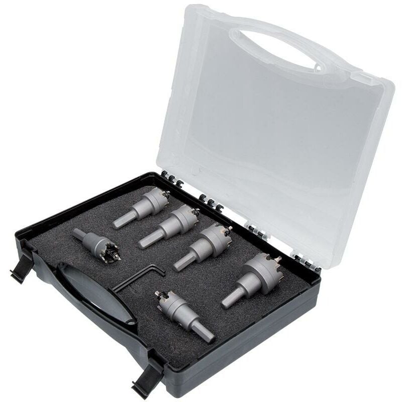 Serie 6 frese a tazza metallo duro 16 - 30 mm per metallo Fervi f019/006