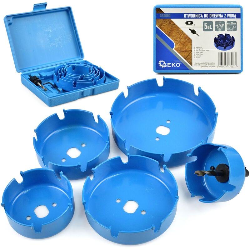 Set frese seghe a tazza per legno con lame in