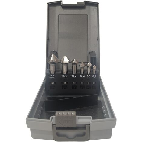 SET FRESE SVASATORI PER TRAPANO 6pz HSS-G 3 TAGLIENTI SVASARE SVASATORE INECO