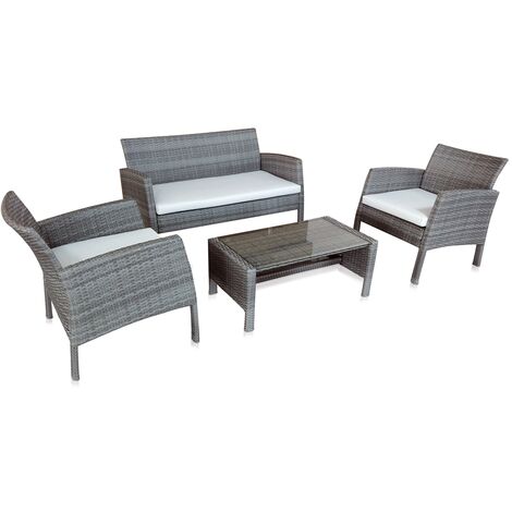 Set Arredo Giardino Color Grigio Giove 