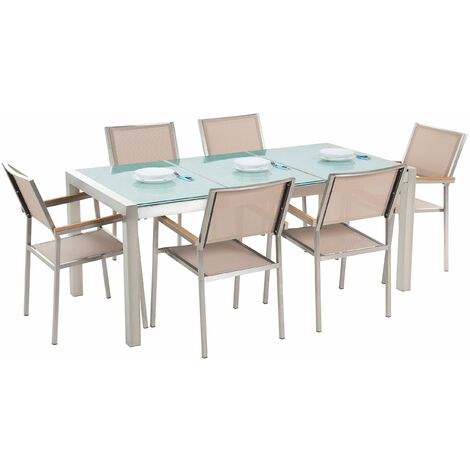 Set tavolo da pranzo rettangolare (180x90 cm) Arnaiz e 6 sedie con