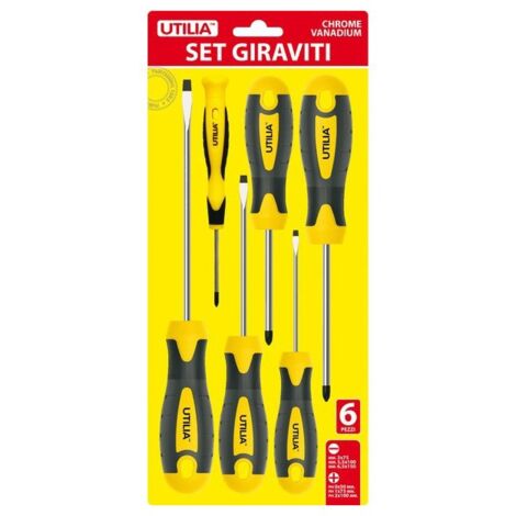 Set Giraviti a Taglio Croce Kit Cacciaviti Fisso Spaccato Precisione Calamitato