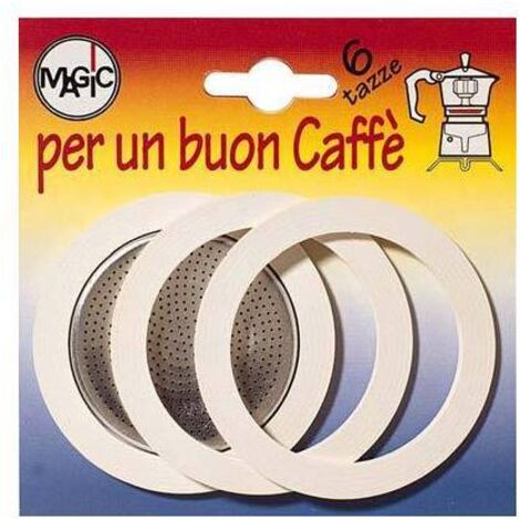 Set Guarnizione + Filtro Per Caffettiera 6 Tazze Demolli