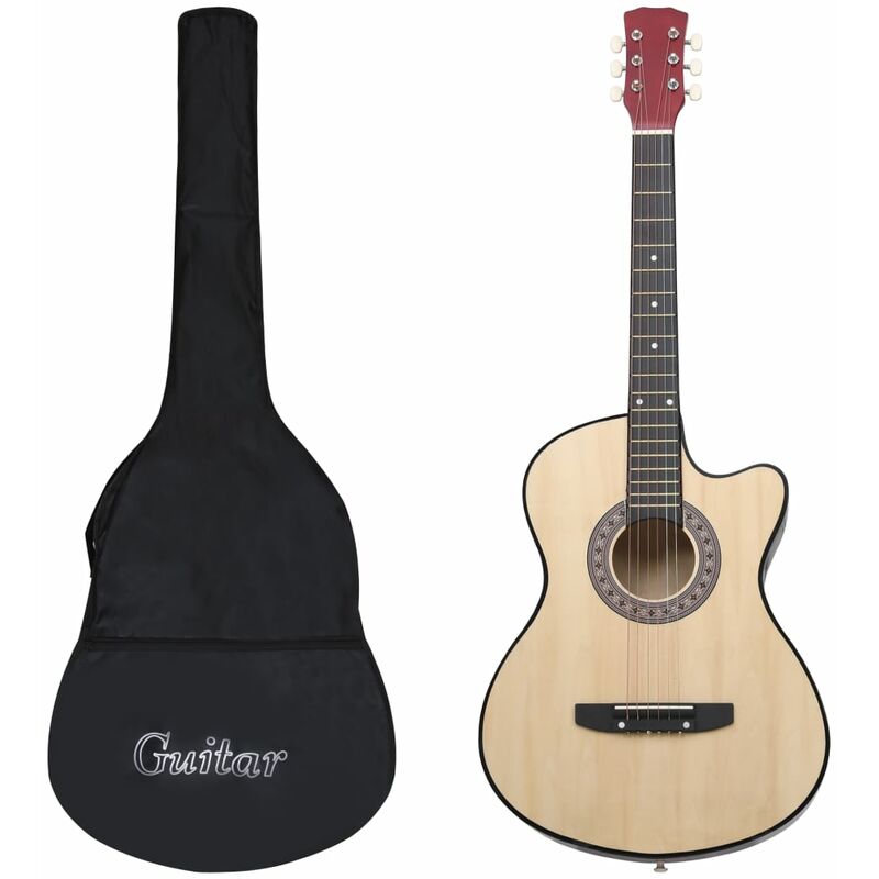 

Set guitarra acústica occidental cutaway 12 pzas 6 cuerdas 38'