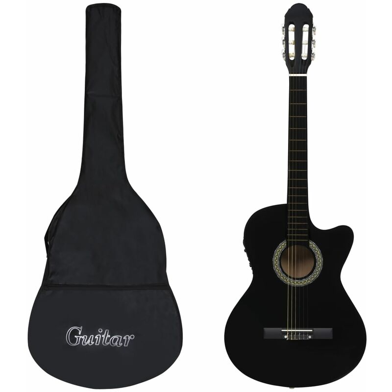 

Set guitarra occidental 12 pzas con ecualizador 6 cuerdas negro