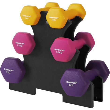 Haltères Ajustables SONGMICS 20 Kg - Kit Musculation Acier, Noir, Pour La Maison