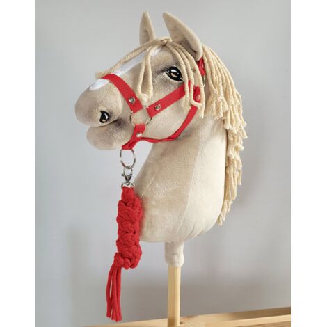 Set Hobby Horse: cavezza A3 + guinzaglio - Rosso