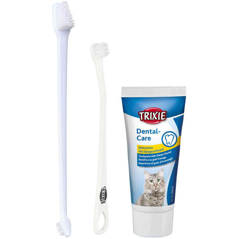 Set hygiène dentaire chat gout fromage 50g - Trixie