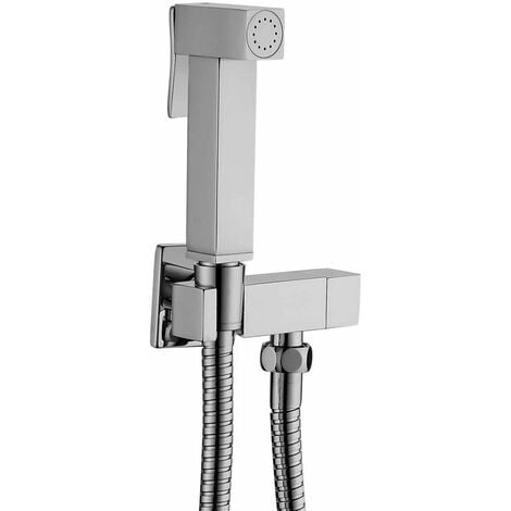 Set idroscopino pulizia WC modello quadro Paffoni ZDUP111  Cromo