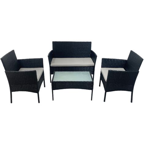Set in rattan sintetico con struttura in acciaio