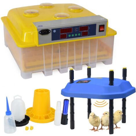 SET INCUBATRICE AUTOMATICA 56 POSTI TUTTE LE SPECIE CHIOCCIA ARTIFICIALE 25X25 KIT SVEZZAMENTO