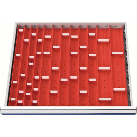 Set inserti canaletta frontale-H.50-75mm per armadio-W.600mm 16 unità con 40 divisori