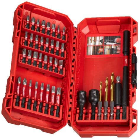 Set Inserti E Punte Con Porta Inserti 40pz Shockwave Milwaukee 4932492004 Impact Duty