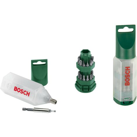 Set inserti per avvitatore 25 pezzi con portainserto e giravite Bosch Big Bit 25 pezzi