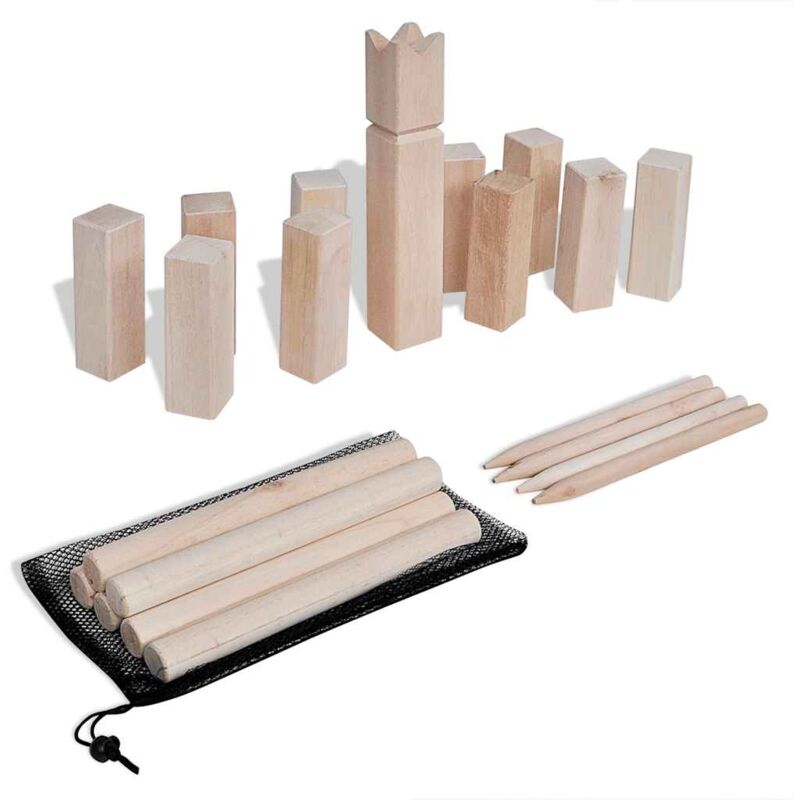 

Vidaxl - Set de juego de cubos Kubb de madera